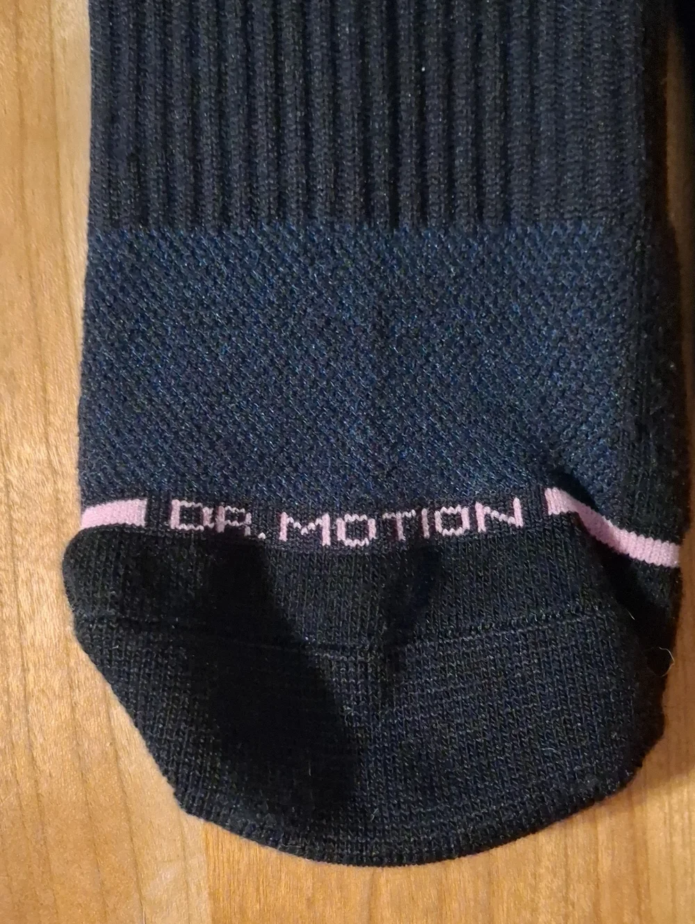 Women's Black Athletic Ankle Socks with Pink Accent